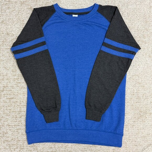 Tops - CG Varsity Stripe Sweatshirt Blue Gray Collegiate Crewneck Size L